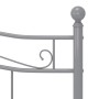 Estructura de cama de metal gris 200x200 cm