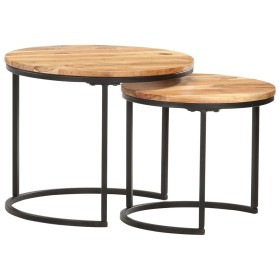 Stackable tables 2 units solid acacia wood by vidaXL, Coffee table - Ref: Foro24-286186, Price: 79,76 €, Discount: %
