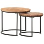 Mesas apilables 2 unidades madera maciza de acacia de vidaXL, Mesas de centro - Ref: Foro24-286186, Precio: 75,49 €, Descuent...