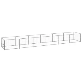 Silver kennel 6 m² steel by vidaXL, Dog kennels and fences - Ref: Foro24-3082104, Price: 212,31 €, Discount: %