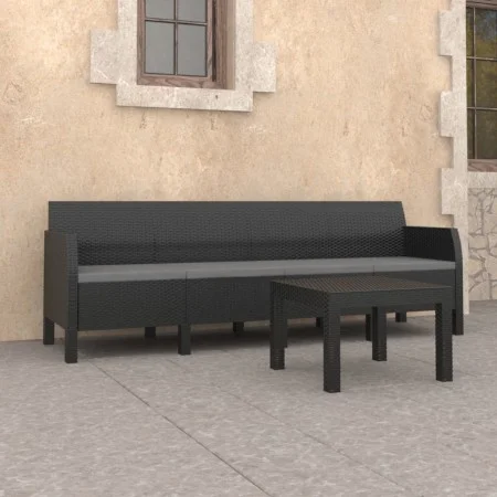 Gartenmöbel-Set 2 Stück anthrazitgraue PP-Rattankissen von vidaXL, Gartensets - Ref: Foro24-3079670, Preis: 398,31 €, Rabatt: %