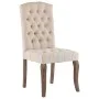 Dining chairs 2 units beige linen look fabric by vidaXL, dining chairs - Ref: Foro24-287949, Price: 275,00 €, Discount: %