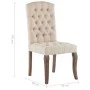 Dining chairs 2 units beige linen look fabric by vidaXL, dining chairs - Ref: Foro24-287949, Price: 275,00 €, Discount: %