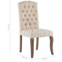 Esszimmerstühle, 2 Einheiten, beige Stoff in Leinenoptik von vidaXL, Essstühle - Ref: Foro24-287949, Preis: 302,86 €, Rabatt: %