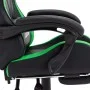 Silla gaming con reposapiés cuero sintético verde y negro de vidaXL, Sillas de oficina - Ref: Foro24-287989, Precio: 164,57 €...