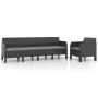 2-teiliges Gartenmöbel-Set PP Rattan anthrazitgraue Kissen von vidaXL, Gartensets - Ref: Foro24-3079673, Preis: 473,36 €, Rab...