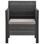 2-teiliges Gartenmöbel-Set PP Rattan anthrazitgraue Kissen von vidaXL, Gartensets - Ref: Foro24-3079673, Preis: 482,38 €, Rab...