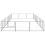 Silberner Zwinger 30 m² Stahl von vidaXL, Hundehütten und Zäune - Ref: Foro24-3082142, Preis: 407,31 €, Rabatt: %