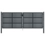 Puerta de jardín acero gris antracita 400x175 cm de vidaXL, Puertas de jardín - Ref: Foro24-154573, Precio: 657,71 €, Descuen...