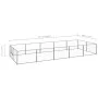 Silberner Zwinger 10 m² Stahl von vidaXL, Hundehütten und Zäune - Ref: Foro24-3082121, Preis: 212,28 €, Rabatt: %