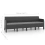 4-Sitzer-Gartensofa mit anthrazitgrauen Rattan-PP-Kissen von vidaXL, Gartensets - Ref: Foro24-3079669, Preis: 351,59 €, Rabat...