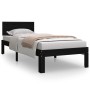 Black single solid wood bed frame 75x190 cm by vidaXL, Beds and slatted bases - Ref: Foro24-810459, Price: 119,34 €, Discount: %