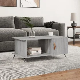 Mesa de centro madera contrachapada gris Sonoma 90x50x40 cm de vidaXL, Mesas de centro - Ref: Foro24-829466, Precio: 44,38 €,...