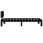 Black single solid wood bed frame 75x190 cm by vidaXL, Beds and slatted bases - Ref: Foro24-810459, Price: 119,34 €, Discount: %