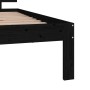 Black single solid wood bed frame 75x190 cm by vidaXL, Beds and slatted bases - Ref: Foro24-810459, Price: 119,34 €, Discount: %