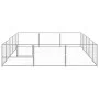 Perrera plateada 15 m² acero de vidaXL, Casetas y cercados para perros - Ref: Foro24-3082137, Precio: 259,02 €, Descuento: %