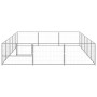 Silberner Zwinger 15 m² Stahl von vidaXL, Hundehütten und Zäune - Ref: Foro24-3082137, Preis: 261,72 €, Rabatt: %
