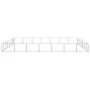 Silver kennel 49 m² steel by vidaXL, Dog kennels and fences - Ref: Foro24-3082183, Price: 445,64 €, Discount: %