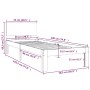 Black single solid wood bed frame 75x190 cm by vidaXL, Beds and slatted bases - Ref: Foro24-810459, Price: 119,34 €, Discount: %