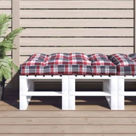 Cushion for pallet sofa red plaid fabric 120x80x12 cm by vidaXL, Cushions for chairs and sofas - Ref: Foro24-314421, Price: 4...