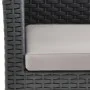 Garden furniture set 3 pieces cushions PP rattan anthracite gray by vidaXL, Garden sets - Ref: Foro24-3079674, Price: 525,10 ...