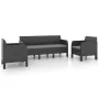 Gartenmöbel-Set 3-teilig anthrazitgraue PP-Rattankissen von vidaXL, Gartensets - Ref: Foro24-3079672, Preis: 473,32 €, Rabatt: %