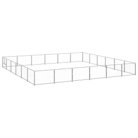 Silver kennel 36 m² steel by vidaXL, Dog kennels and fences - Ref: Foro24-3082174, Price: 383,30 €, Discount: %