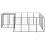 Black kennel 6.05 m² steel by vidaXL, Dog kennels and fences - Ref: Foro24-3082205, Price: 302,60 €, Discount: %