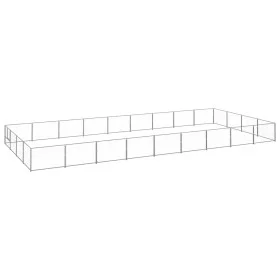 Silver kennel 36 m² steel by vidaXL, Dog kennels and fences - Ref: Foro24-3082155, Price: 399,36 €, Discount: %
