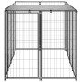 Schwarzer Zwinger 2,42 m² aus Stahl von vidaXL, Hundehütten und Zäune - Ref: Foro24-3082199, Preis: 183,64 €, Rabatt: %