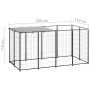 Schwarzer Zwinger 2,42 m² aus Stahl von vidaXL, Hundehütten und Zäune - Ref: Foro24-3082199, Preis: 183,64 €, Rabatt: %