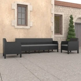 Garden furniture set 3 pieces anthracite gray PP rattan cushions by vidaXL, Garden sets - Ref: Foro24-3079675, Price: 553,73 ...