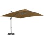 Garden umbrella with portable taupe base by vidaXL, Umbrellas - Ref: Foro24-276348, Price: 256,68 €, Discount: %