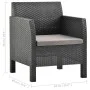 Garden furniture set 3 pieces anthracite gray PP rattan cushions by vidaXL, Garden sets - Ref: Foro24-3079675, Price: 553,73 ...
