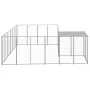 Silberner Zwinger 8,47 m² Stahl von vidaXL, Hundehütten und Zäune - Ref: Foro24-3082219, Preis: 322,61 €, Rabatt: %