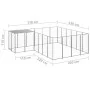 Silberner Zwinger 8,47 m² Stahl von vidaXL, Hundehütten und Zäune - Ref: Foro24-3082219, Preis: 322,61 €, Rabatt: %