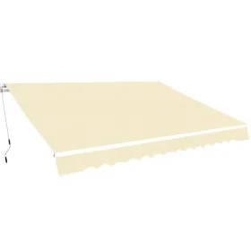 Manually operated folding awning 400 cm cream by vidaXL, Awnings - Ref: Foro24-275572, Price: 505,59 €, Discount: %