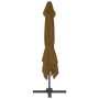 Garden umbrella with portable taupe base by vidaXL, Umbrellas - Ref: Foro24-276348, Price: 256,68 €, Discount: %