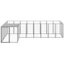 Schwarzer Zwinger 6,05 m² Stahl von vidaXL, Hundehütten und Zäune - Ref: Foro24-3082225, Preis: 380,94 €, Rabatt: %