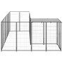 Schwarzer Zwinger 6,05 m² Stahl von vidaXL, Hundehütten und Zäune - Ref: Foro24-3082225, Preis: 374,39 €, Rabatt: %