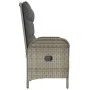 Banco de jardín reclinable con cojines ratán PE gris 107 cm de vidaXL, Bancos de jardín - Ref: Foro24-319893, Precio: 162,96 ...