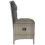 Verstellbare Gartenbank mit PE Rattan Kissen grau 107 cm von vidaXL, Gartenbänke - Ref: Foro24-319893, Preis: 158,50 €, Rabat...