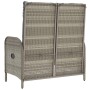 Banco de jardín reclinable con cojines ratán PE gris 107 cm de vidaXL, Bancos de jardín - Ref: Foro24-319893, Precio: 158,50 ...