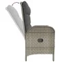 Reclining garden bench with gray PE rattan cushions 107 cm by vidaXL, garden benches - Ref: Foro24-319893, Price: 162,59 €, D...