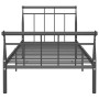 Estructura de cama sin colchón metal negro 100x200 cm