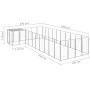 Silver dog kennel, 13.31 m² steel by vidaXL, Dog kennels and fences - Ref: Foro24-3082244, Price: 417,28 €, Discount: %