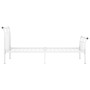 Estructura de cama sin colchón metal blanco 100x200 cm