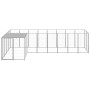 Silberner Zwinger 6,05 m² Stahl von vidaXL, Hundehütten und Zäune - Ref: Foro24-3082231, Preis: 326,49 €, Rabatt: %