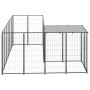 Schwarzer Zwinger 4,84 m² aus Stahl von vidaXL, Hundehütten und Zäune - Ref: Foro24-3082211, Preis: 309,31 €, Rabatt: %