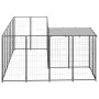 Schwarzer Zwinger 4,84 m² aus Stahl von vidaXL, Hundehütten und Zäune - Ref: Foro24-3082211, Preis: 322,13 €, Rabatt: %